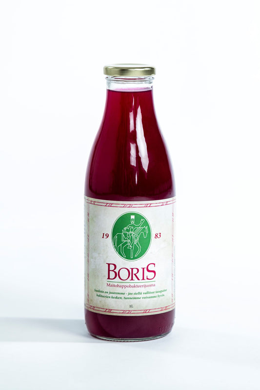 BORIS-maitohappobakteerijuoma 1 l – Luomu, lisäaineeton ja pastöroimaton hyvinvointijuoma