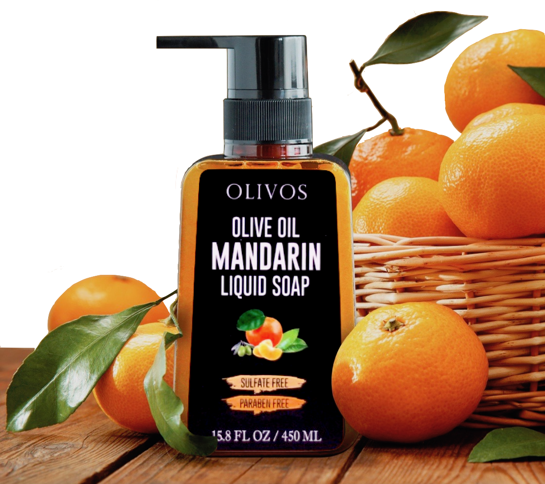 OLIVOS NESTEMÄINEN MANDARIINI-OLIIVIÖLJYSAIPPUA 450 ml