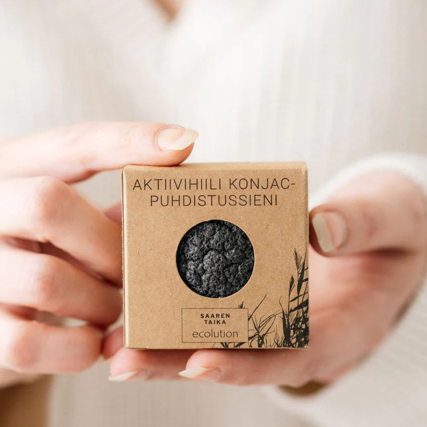 Konjac aktiivihiili puhdistussieni - Syväpuhdistus & Kuorinta