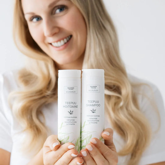 NESTEMÄINEN TEEPUUSHAMPOO 200 ml – Kutisevalle & rasvoittuvalle päänahalle