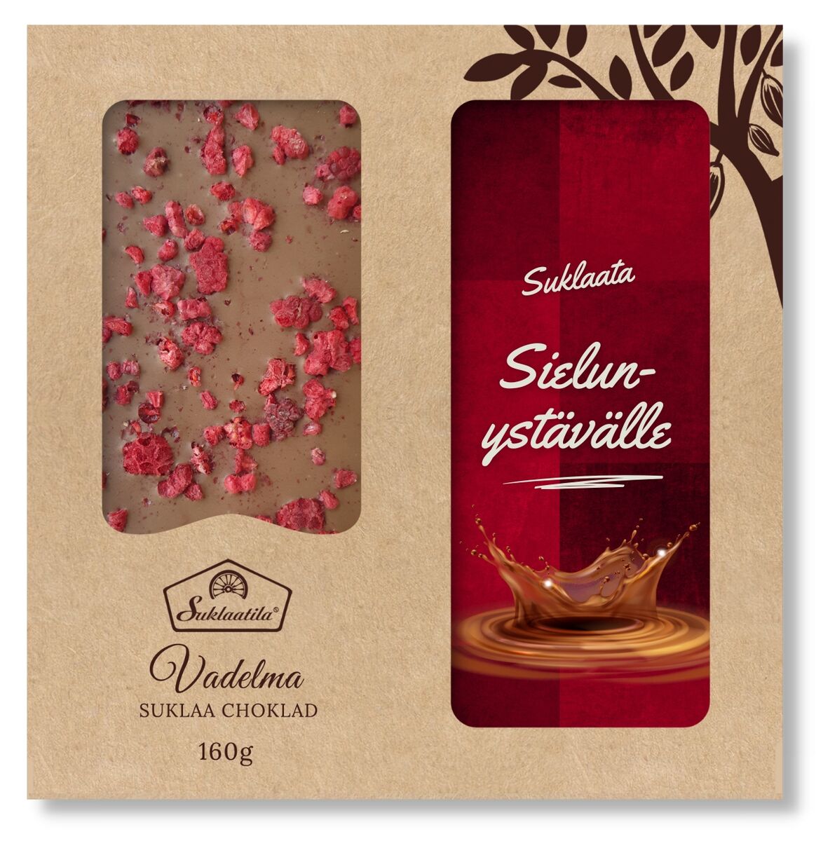 SIELUNYSTÄVÄLLE - Suklaatilan vadelmainen suklaa