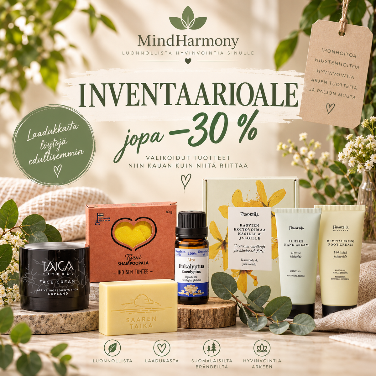 INVENTAARIOALE – jopa –30 %