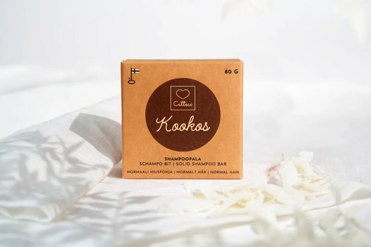 KOOKOS SHAMPOOPALA 80 g – Kookosmaito normaaleille & kuiville hiuksille
