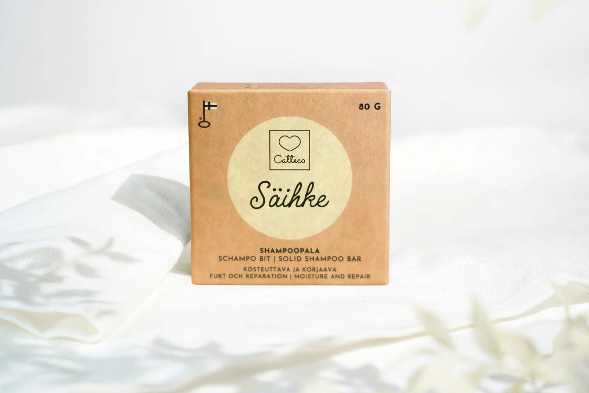 CATTECO SÄIHKE SHAMPOOPALA 80 G – kuiville ja käsitellyille hiuksille