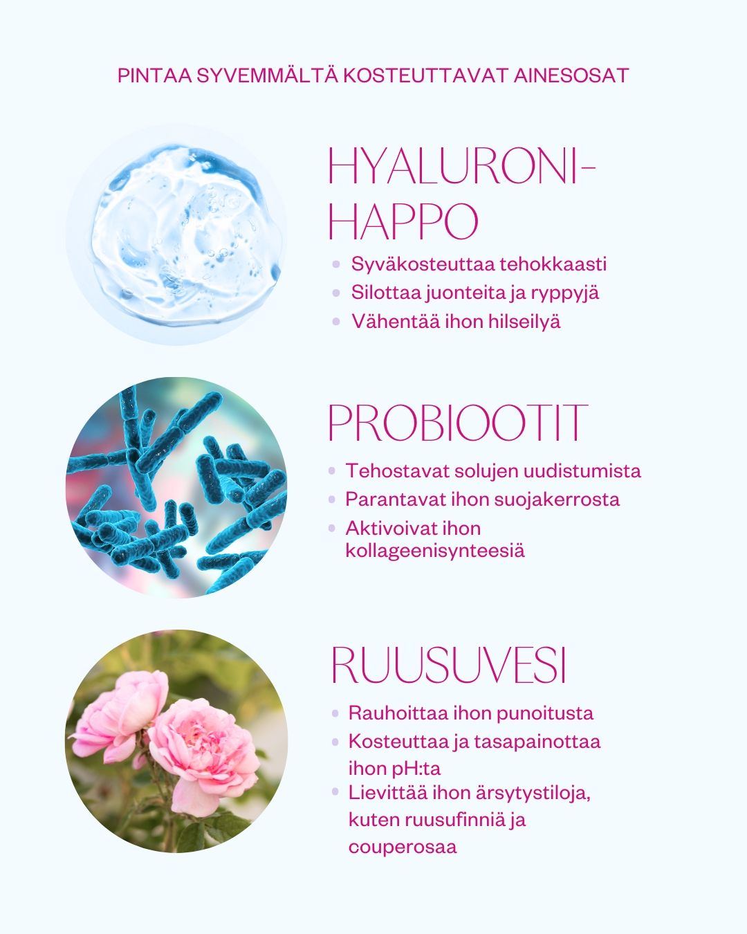 HYALURON & PROBIOTICS SERUM  syväkosteuttava hyaluronihapposeerumi 30 ml