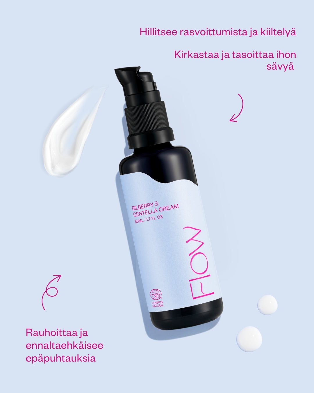 BILBERRY & CENTELLA CREAM 50 ml – tasapainottava kasvovoide rasvoittuvalle iholle