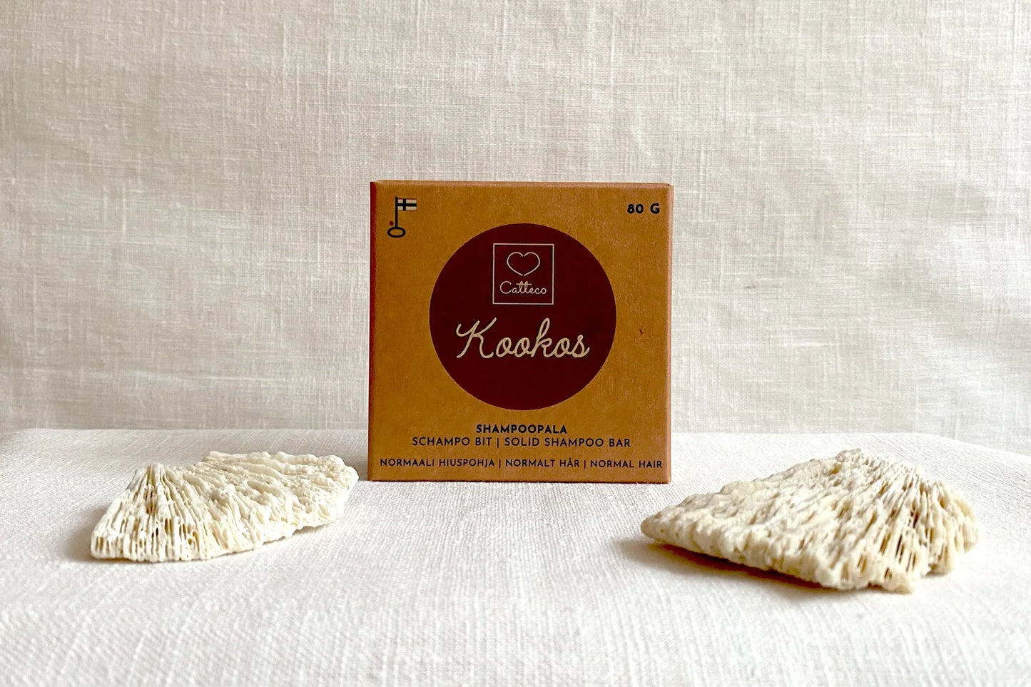 KOOKOS SHAMPOOPALA 80 g – Kookosmaito normaaleille & kuiville hiuksille