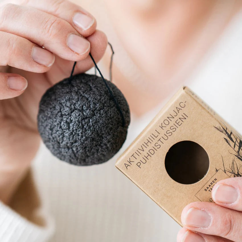 Konjac aktiivihiili puhdistussieni - Syväpuhdistus & Kuorinta