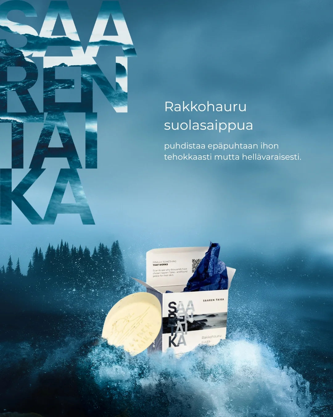 RAKKOHAURU SUOLASAIPPUA 60 g – Herkälle iholle kehitetty kosteuttava suolasaippua