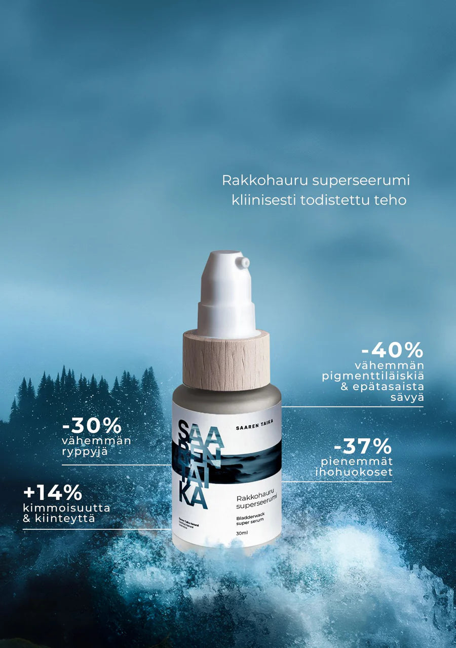 SAARENTAIKA RAKKOHAURU KASVOSETTI – Superseerumi, Silmänympärysvoide & 24 h Voide