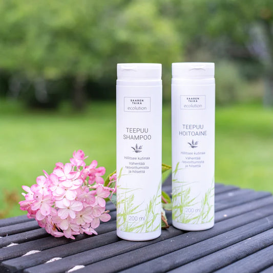 NESTEMÄINEN TEEPUUSHAMPOO 200 ml – Kutisevalle & rasvoittuvalle päänahalle