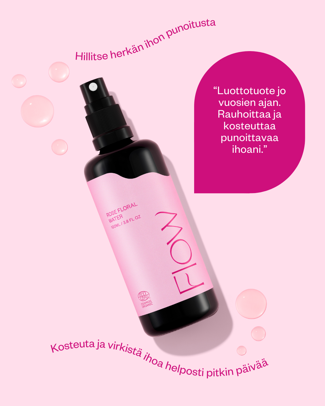 ROSE FLORAL WATER luomu ruusuvesi 100 ml