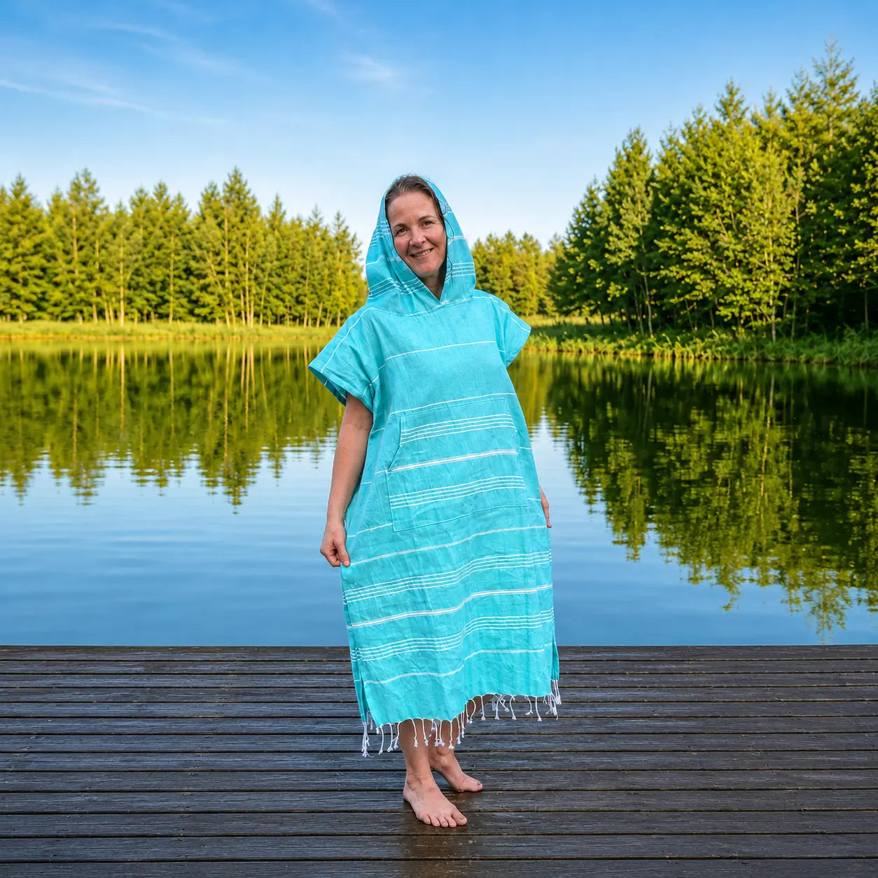 AAMU HAMAM TUNIKA Minttu - pehmeä ja kevyt 100 % puuvillaa