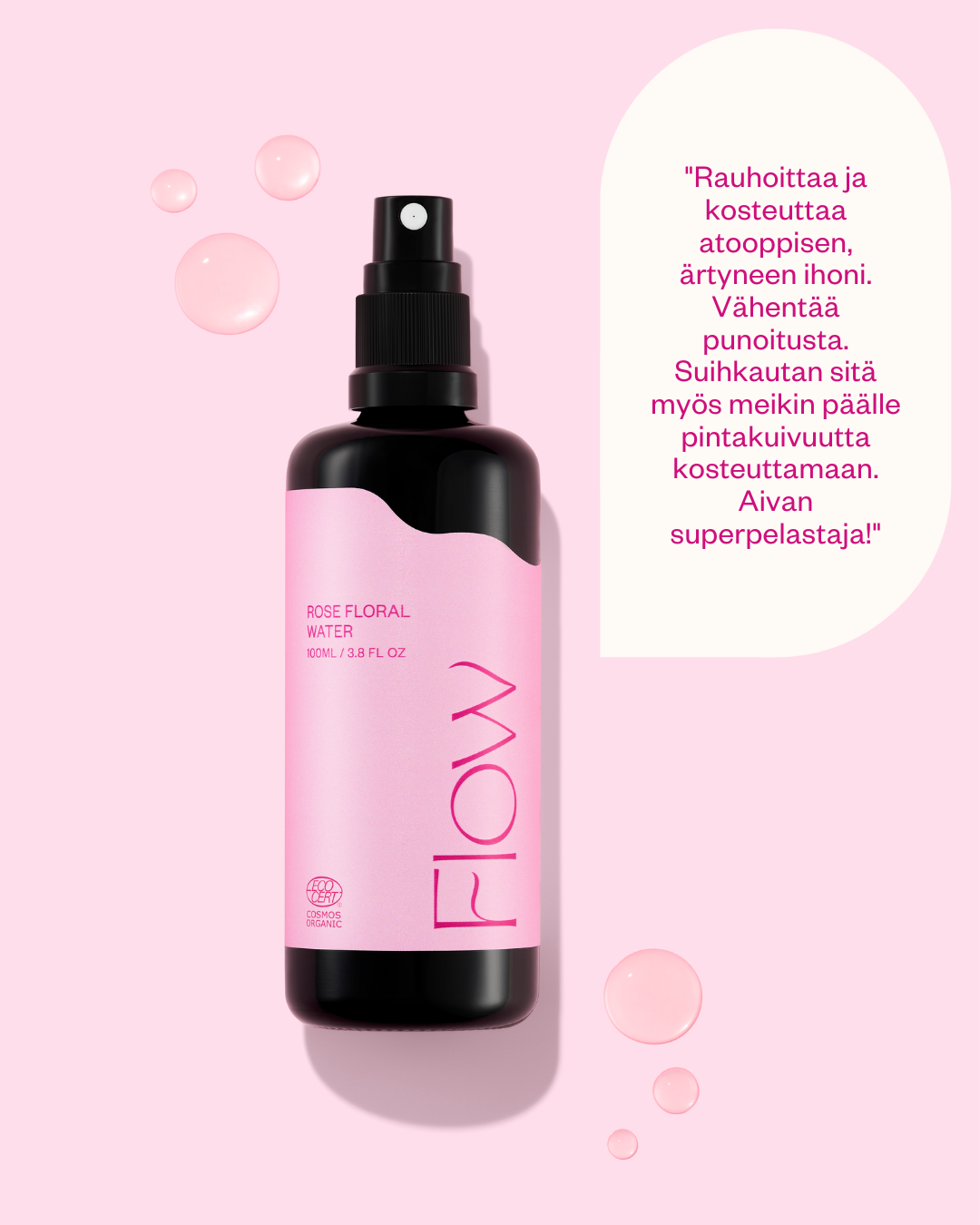 ROSE FLORAL WATER luomu ruusuvesi 100 ml