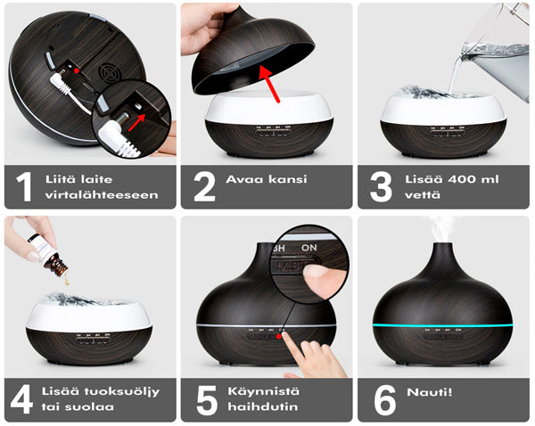 SEA AIR Aroma- ja suoladiffuusori Bluetooth