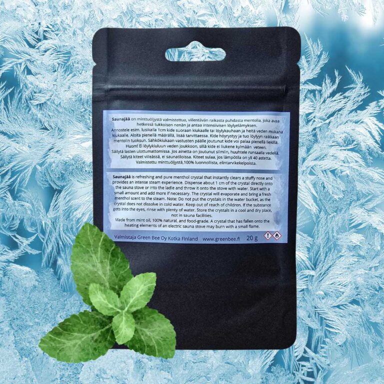 SAUNAJÄÄ NOTHERN ICE 20 g – 100 % luonnollinen menthol 🇫🇮