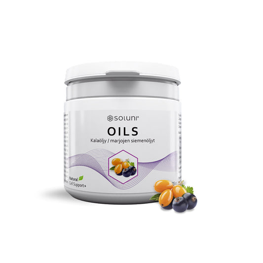 SOLUNI OILS – Kalaöljy ja marjojen siemenöljyt 100 kapselia